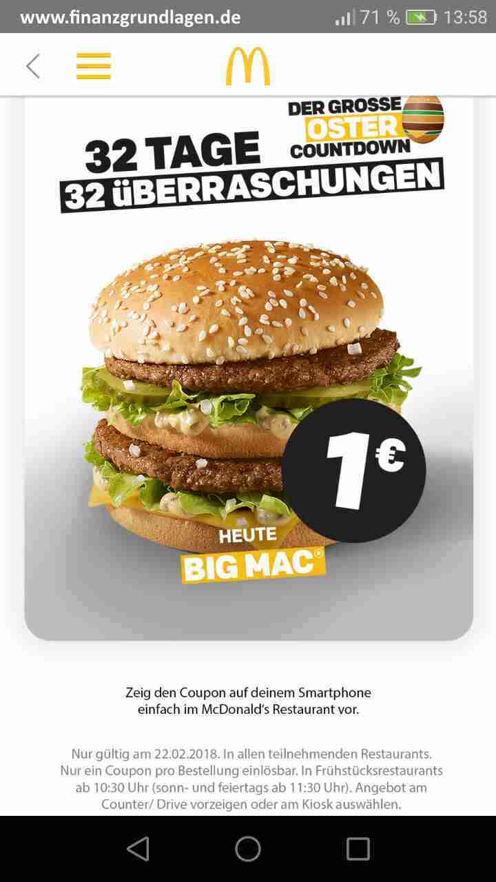 Big mac 1 welche app download